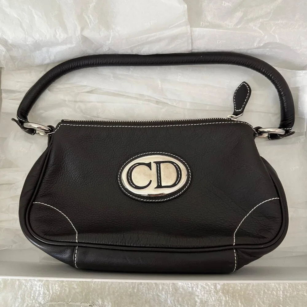 Christian Dior Empty Gift Box For A Small Shoulder Bag White Black 0/S